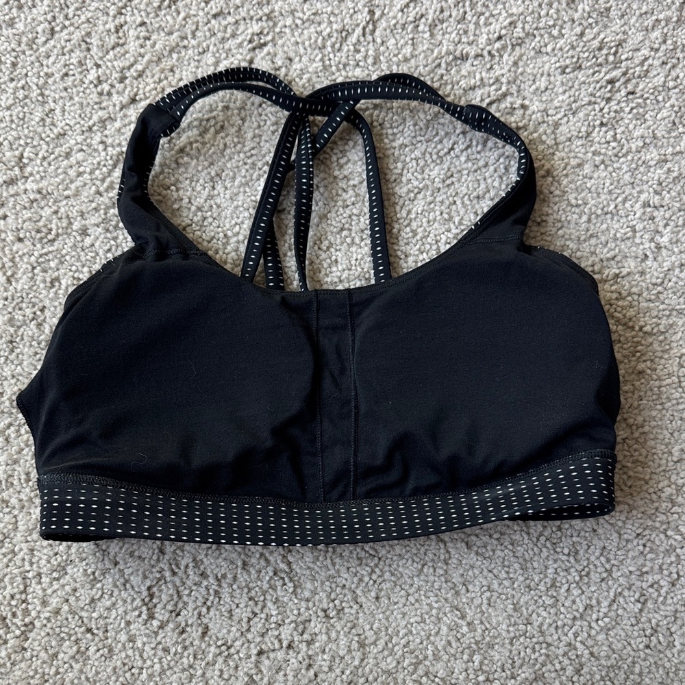 Lululemon Energy Bra in Black and White Women’s Size 6 - Picture 6 of 7